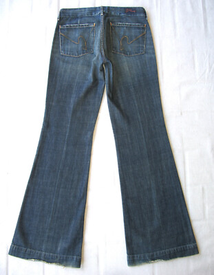 Citizens Humanity Faye Low Waist Full Leg Flare Jeans Wm Sz 27  100% Cotton L33