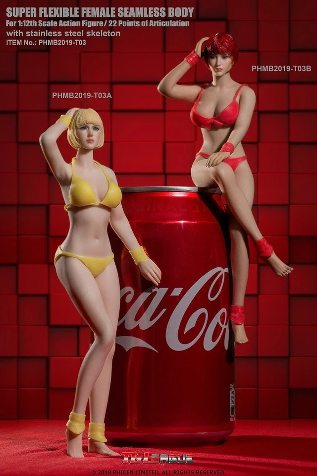 TBleague PHMB2019-T03A 1/12 Mujer Medio Pecho Cuerpo Pálido Ajuste 6" Figura Modelo Juguetes Foto 2 de 4