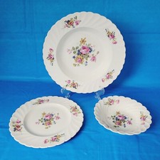 Royal Staffordshire Clarice Cliff Pink Rimmed Soup Bowl Fruit Bowl Bread Plate