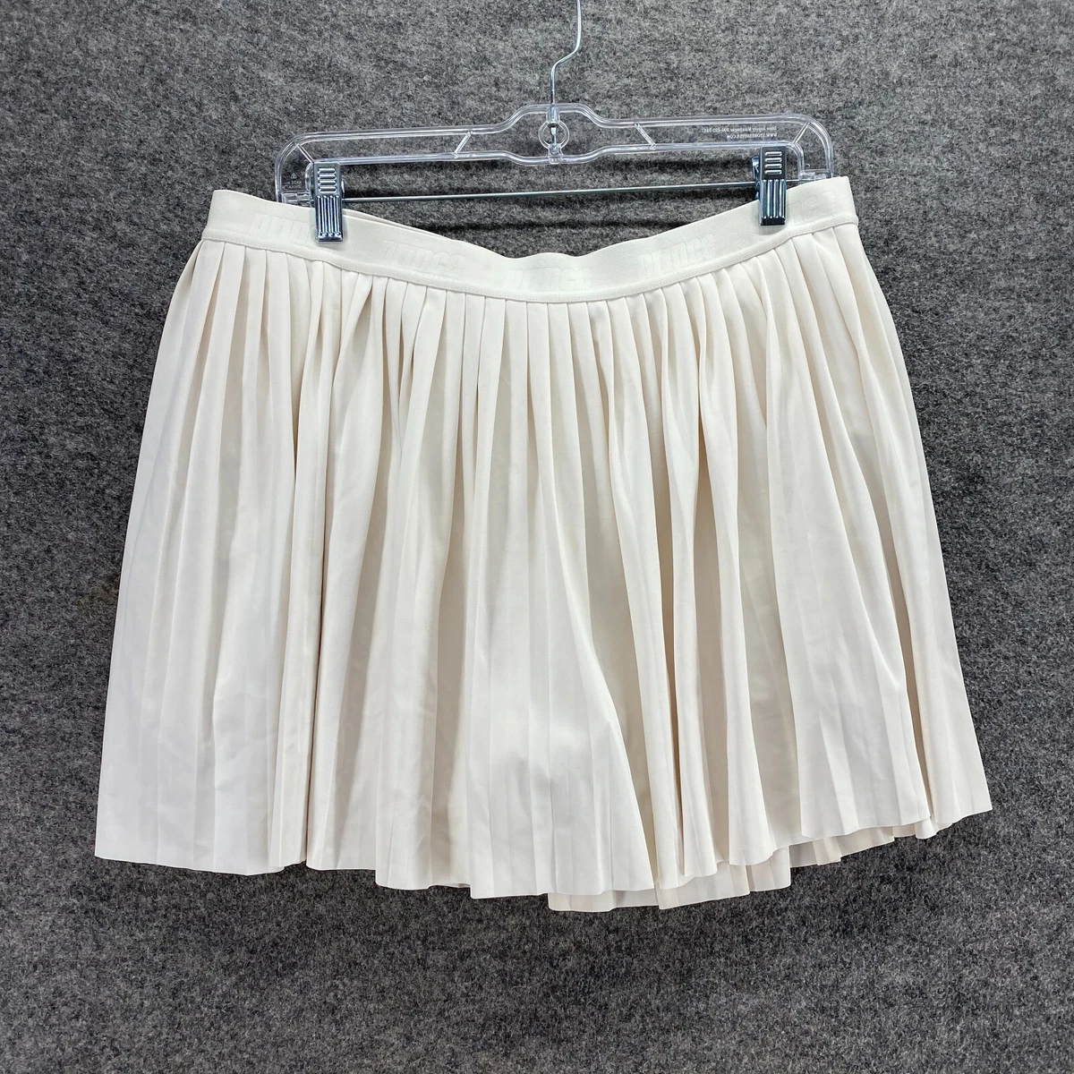 Jupe Plissée EAST Coton Blanc Imprimé Taille 14 - Longueur Genou, Vintage