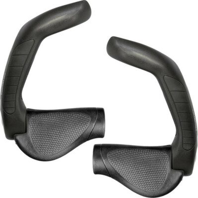 Ergon Griffe GP5-L schwarz mit BarEnd Fahrradgriffe GRIPSHIFT ergonomisch