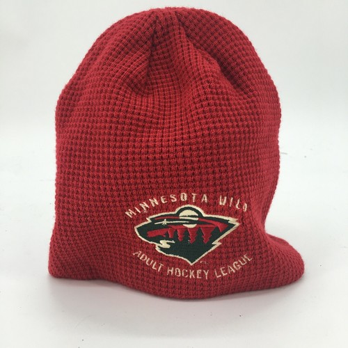 Minnesota Wild Beanie Hat Red Mens One 