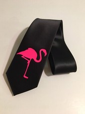 Flamingo Tie, New, One Pink Flamingo Necktie, Cool And Fun