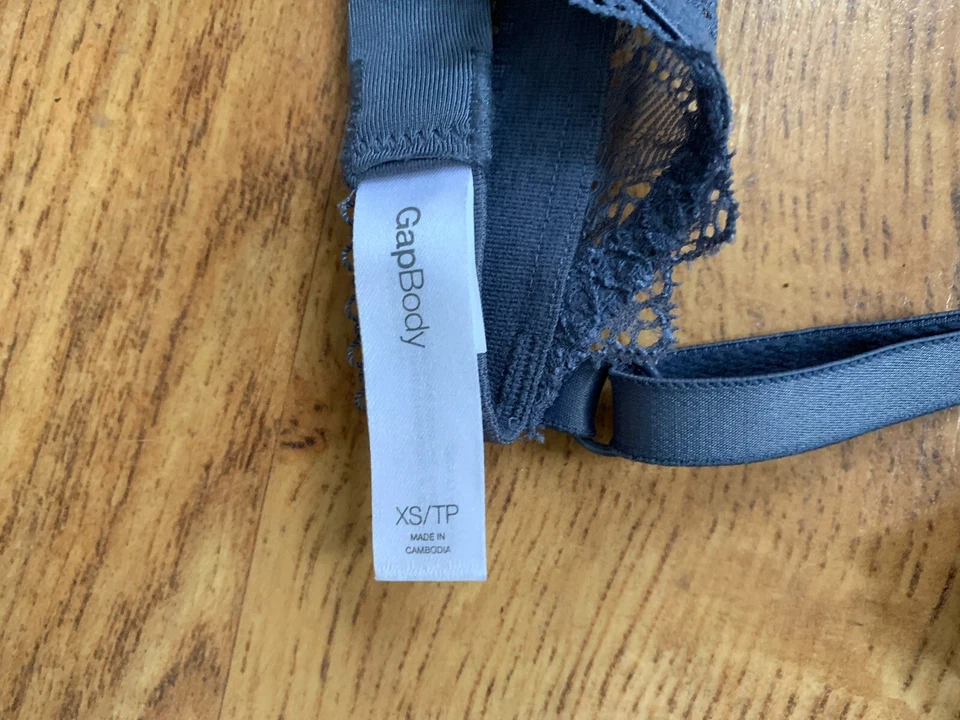 GAPBody NEW! Blue/Gray Lace Sheer Bralette Seconde Peau Sz XS NWOT! - Image 4 of 4