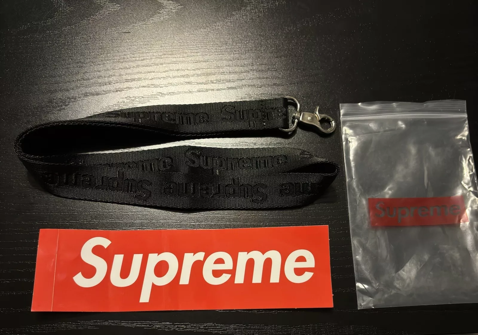 Cordon nylon Supreme noir 2016 Supreme Lanyard noir SS16