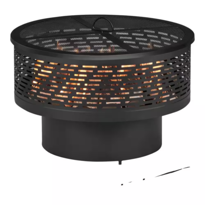 #ad #ad 26 In. Outdoor Steel Wood Burning Black Fire Pit $182.01