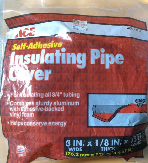 Ace 43819 SelfAdhesive Insulating Pipe Cover 3" Wide x 1/8" Thick x