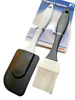 Teigschaber + Backpinsel 2Er Set Silikonschaber Teigspachtel Silikon Backset