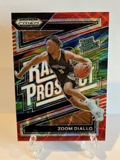 2024-25 PANINI PRIZM DRAFT PICKS ZOOM DIALLO RATED PROSPECT #1 RED WAVE