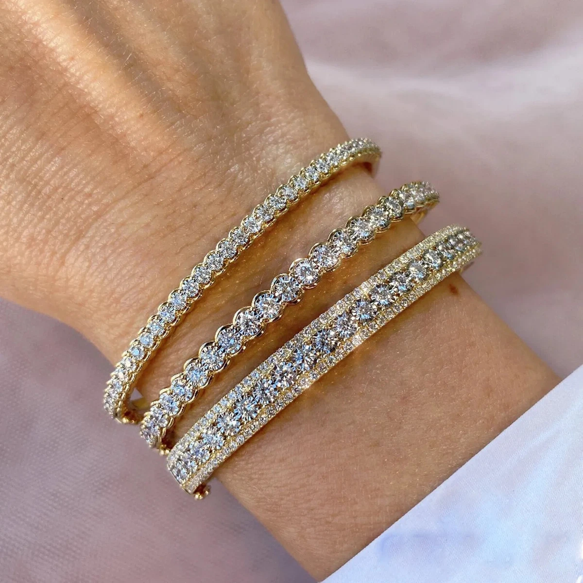 Baguette and Diamond Bangle – Sorellina