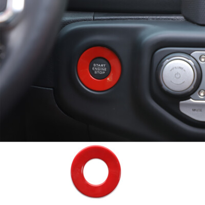 Red Engine Start Stop Button Switch Trim For Jeep Wrangler JL JT Gladiator 2018+