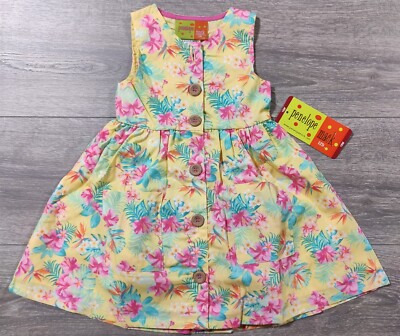 Penelope Mack Dress Baby 18 Months Button Up Hawaiian Dress Sleeveless Girls