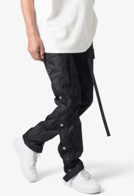 MNML Snap Zipper II Cargo Nylon Pants Black Men's Size 40 MNML Snap Zipper II Cargo Nylon Pants Black Men's Size 40