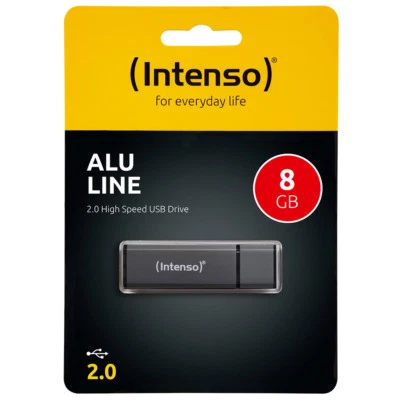 kQ Intenso USB Stick Alu Line 8 GB USB 2.0 Speicherstick anthrazit
