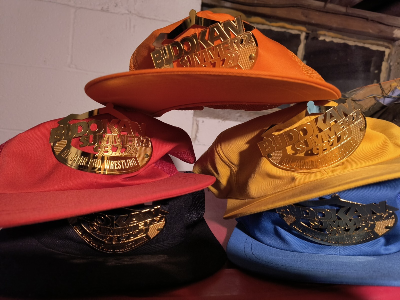 Vintage 1993 Budokan All Japan Pro Wrestling puroresu hat AJPW green