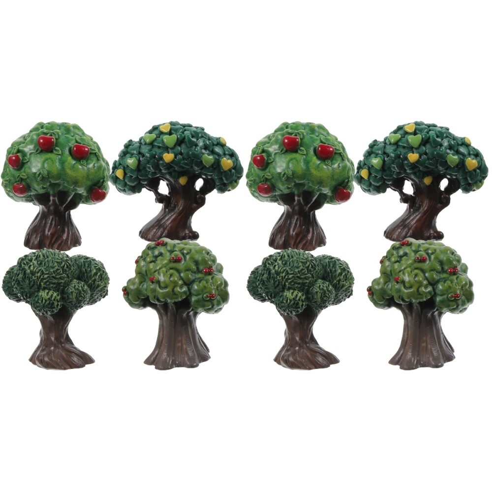 8 pcs mini resin trees Premium Portable Tree Building Model for | eBay