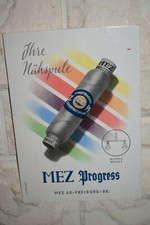 Altes Reklameschild 50er Jahre MEZ Progress,Freiburg/Breisgau,Nähspule,Original