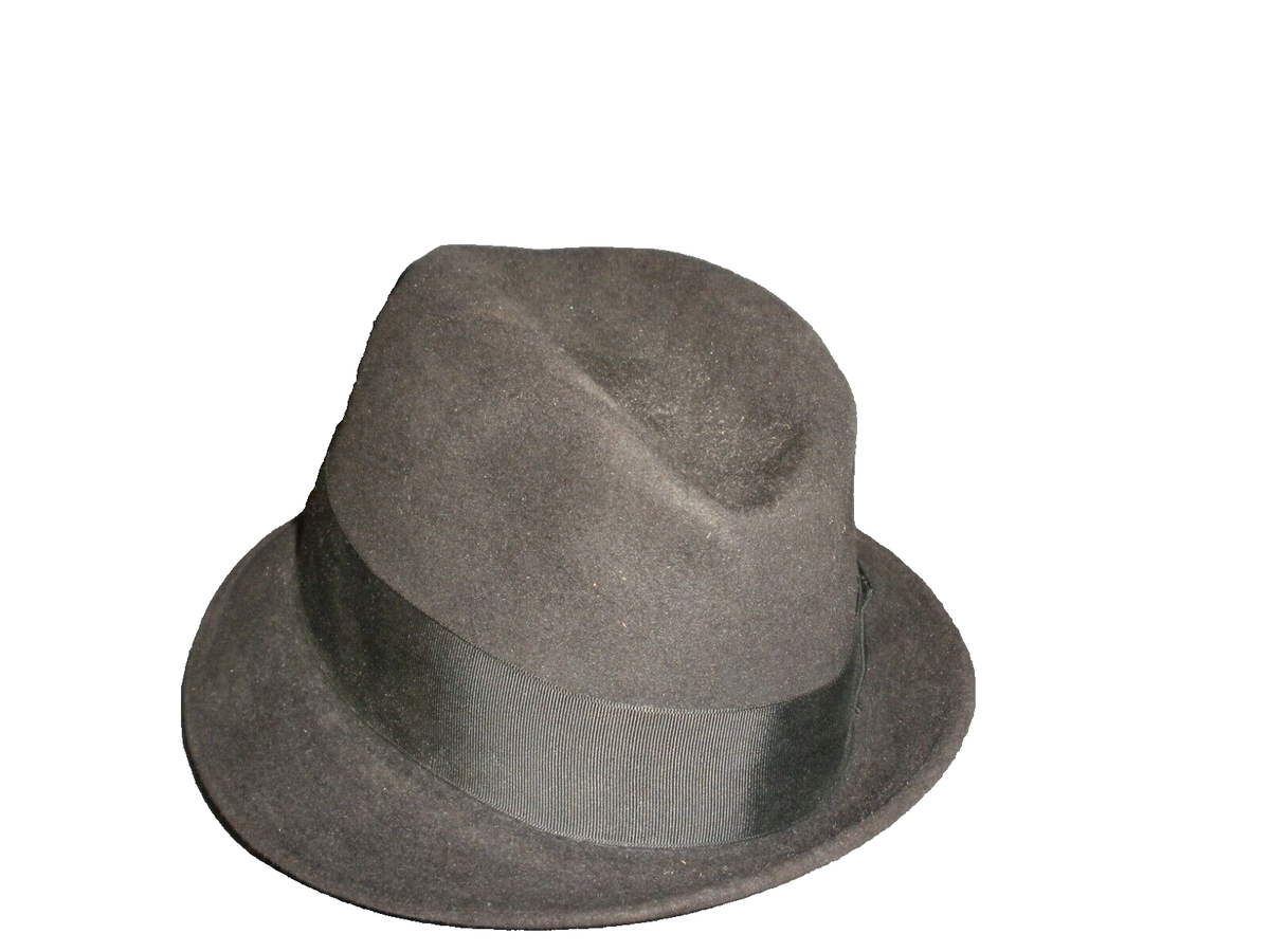 Charles Knox Hatter Brown Wool Fedora Hat Vintage Size 7 1/8 EUC
