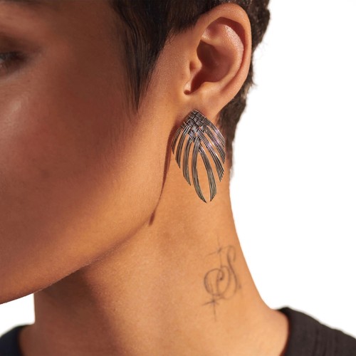 JOHN HARDY Bamboo Woven Leaf Earrings in Sterling Silver - Picture 7 of 7