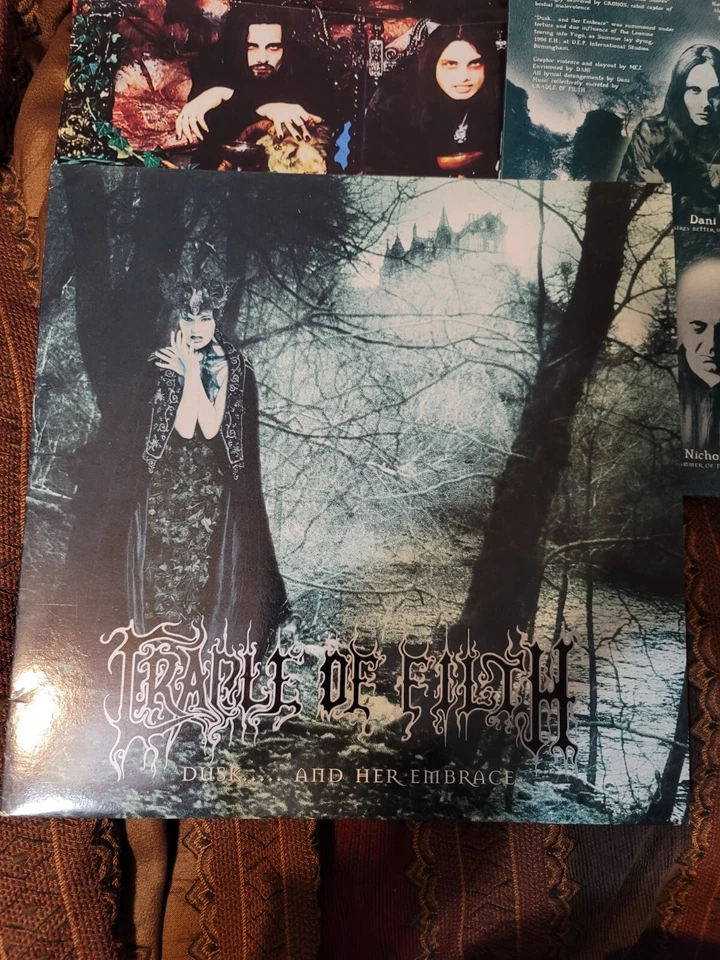 Cradle of Filth Dusk OG LP 1996 Dani goth gothic NM cover/poster!! Gem! READ - Image 2 of 4