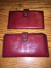 Pair of Vintage Baronet Wallet Red Unused