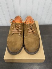 Cole Hann Lil Shane Boys Suede Shoes Size 10 Cognac