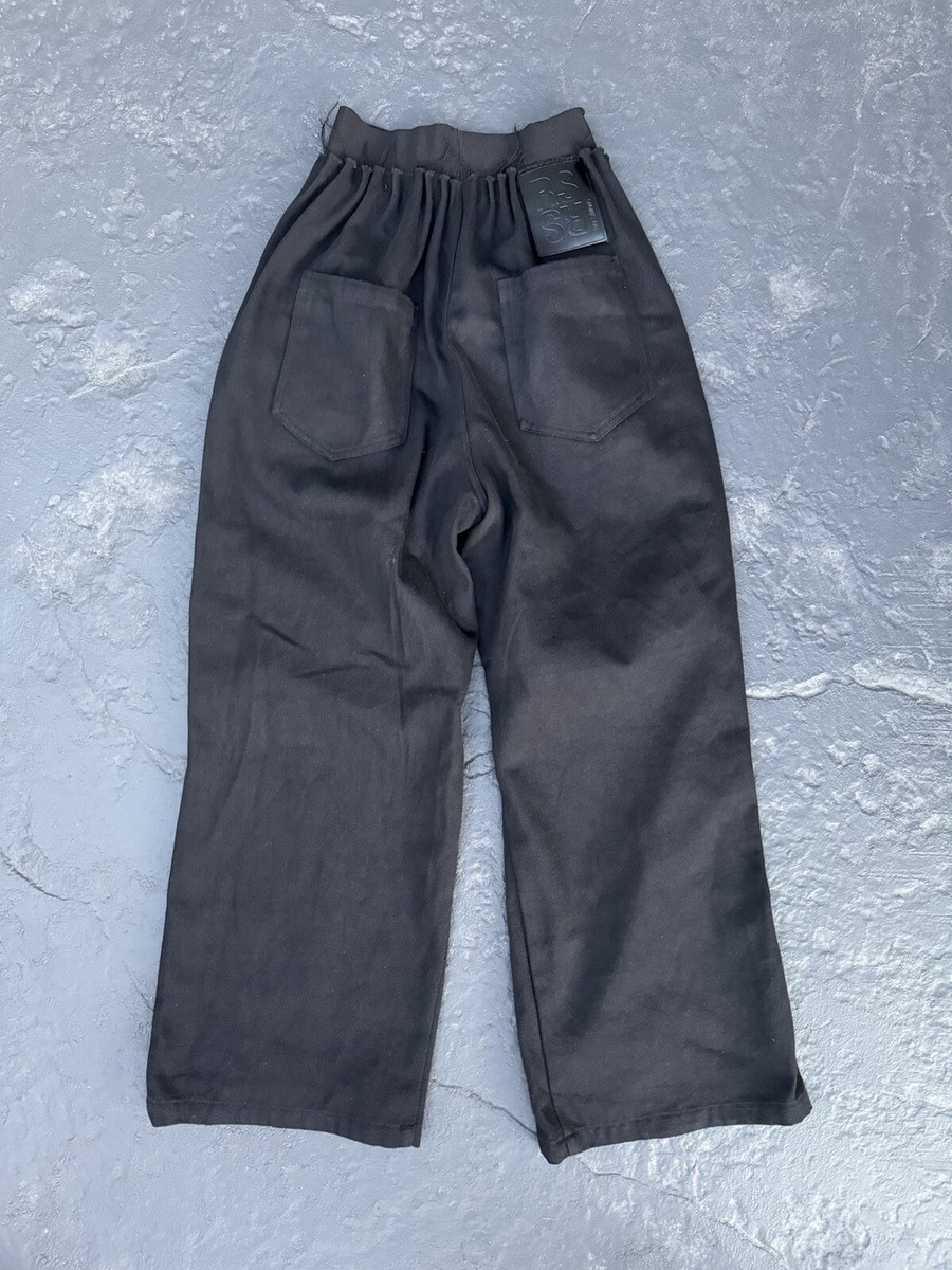 パンツ 99ss raf simons color pants archive Raf Simons High Rise Wide Leg Jeans Cotton Pants Size 44