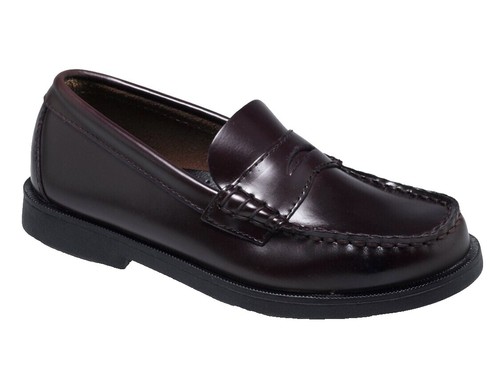 OPP FRANCE Size 7 Red Leather Penny Drivers Loafers | eBay display picture 3