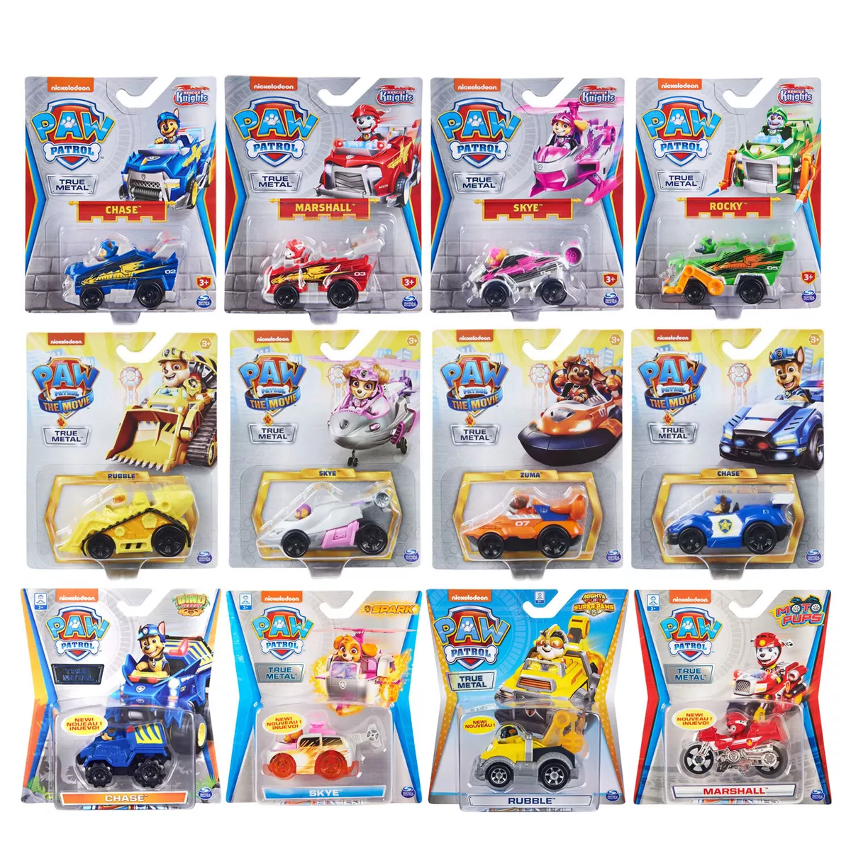 True Metal Paw Patrol Vehicles 12 Pack