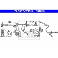 ATE Bremsschlauch Hinten Rechts FüR Opel Meriva Zafira B Astra G CC