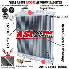 ALUMINUM RADIATOR FOR 1992-2000 1994 HONDA CIVIC D15 D16 EK EG ACURA INTEGRA AT