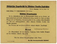 1. Weltkrieg, Plakat, Maueranschlag, Verdun, Bericht vom 04.04.1918