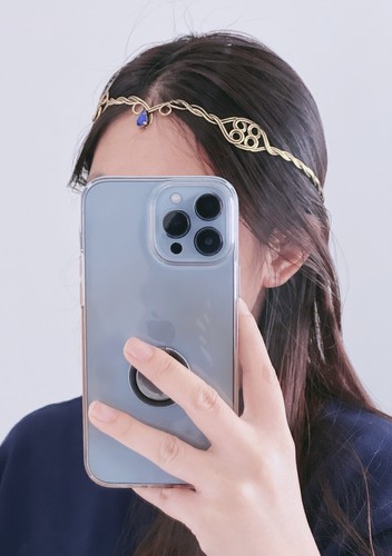Women Celtic Simple Queen Brozne Gem Forehead Crown Tiara Hair Head Band Circlet - Picture 5 of 14