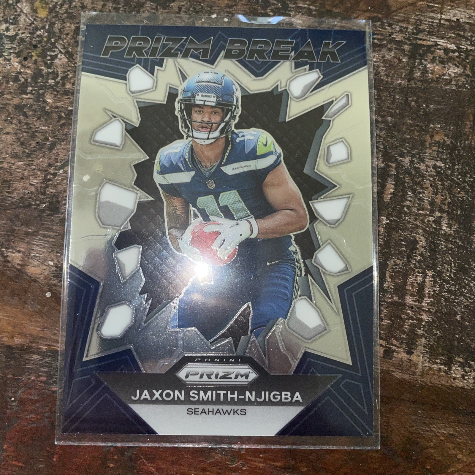 2023 Panini Prizm Jaxon Smith-Njigba Silver Prizm Break Rookie #PB-2 Seahawks RC