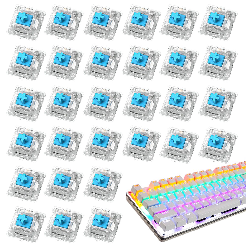 30Pcs DIY Mechanical Keyboard Replacement Switch Axes for Custom Builds