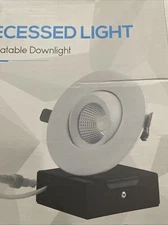 1 Pc TORCHSTAR 4 Inch Gimbal LED Recessed Light 5 CCT 5000K 12W 950LM Rotatable