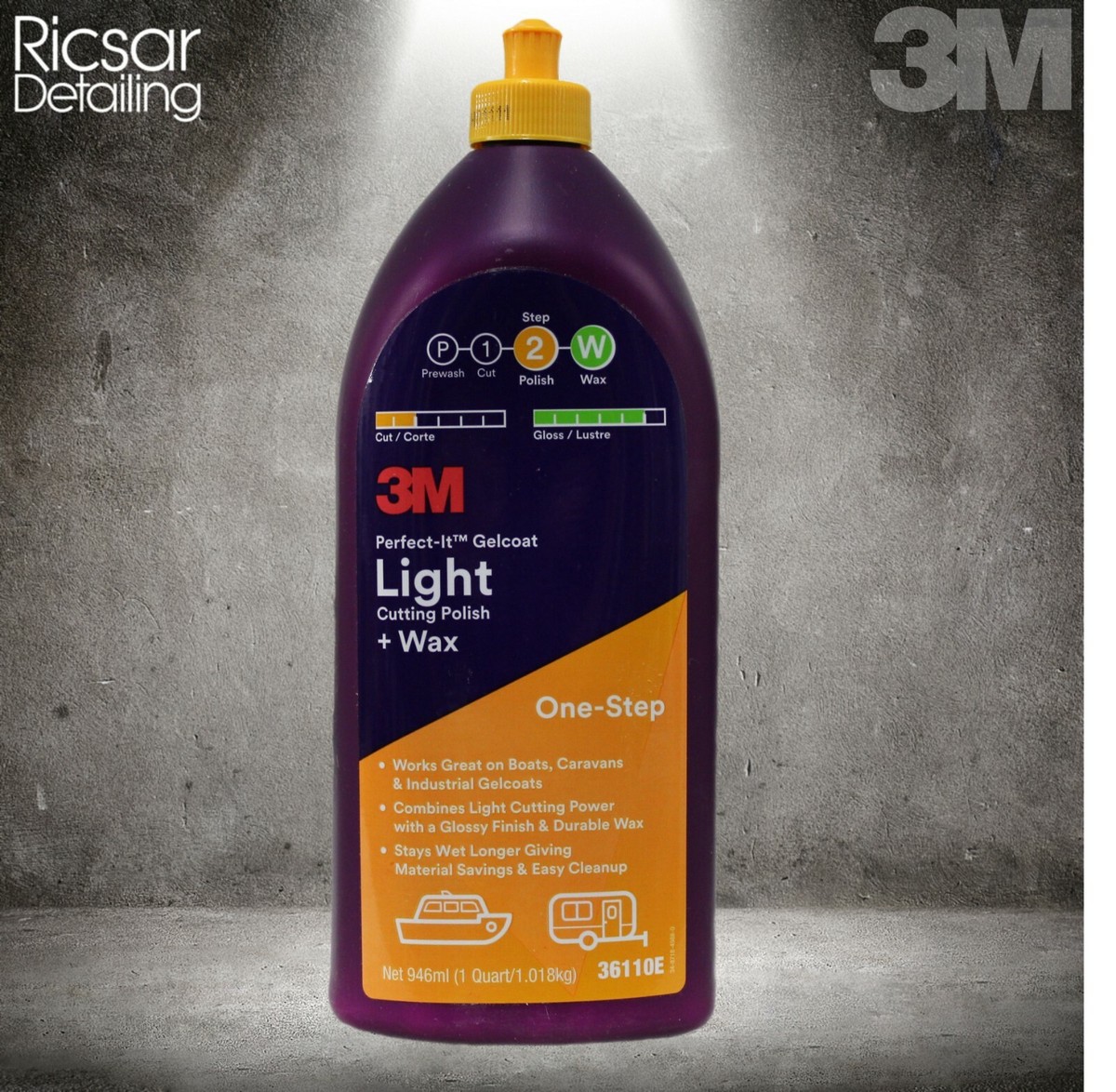 3M 36110 Perfect-It Gelcoat Light Cutting Polish Wax 946 Ml - Foto 11