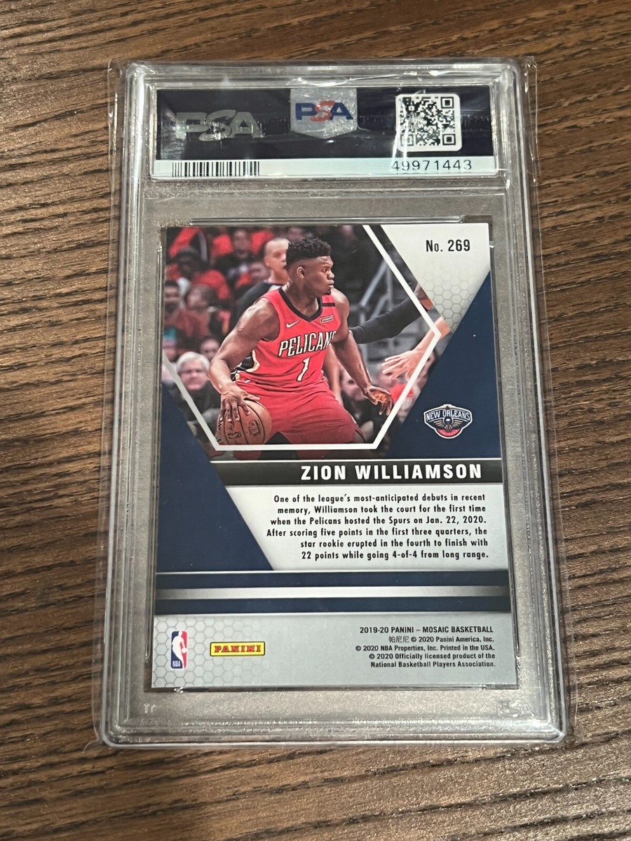 PSA 10 2019-20 Mosaic Zion Williamson NBA Debut Rookie #269! | eBay