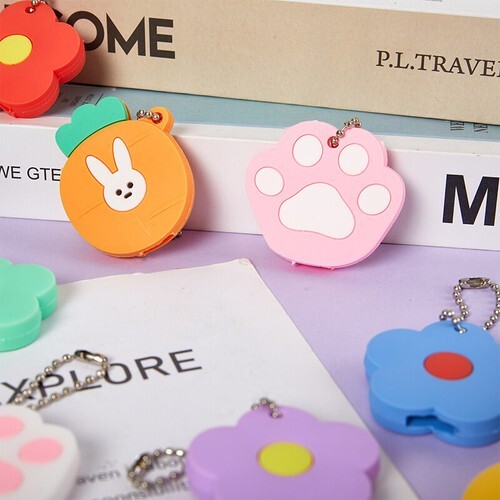 Color Flower Cartoon Key Cover Cap Silicone Key Accessories Cute Key Holder - Bild 11 von 20