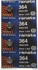 Renata 364 Watch and Calculator Batteries x 4
