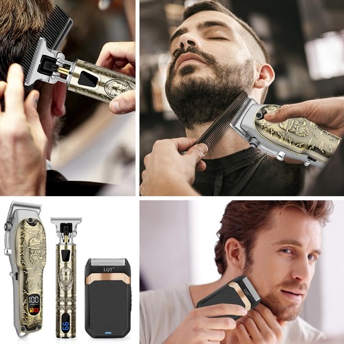 Professional Hair Clipper Set for Men Electric Shaver Razor Cordless Hair Cut... - Photo 6/7
