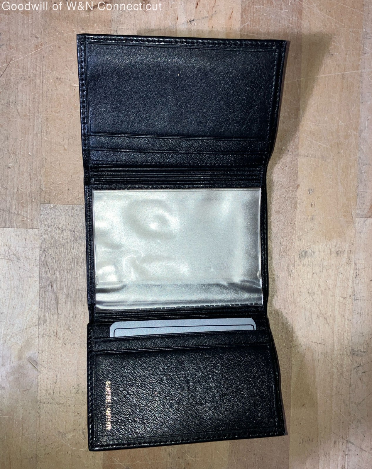 Genuine Leather Wallet Men Black basic - image 3