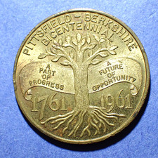 1961 Pittsfield-Berkshire Massachusetts Bicentennial Good For Town Medal Token