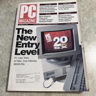 PC Magazine November 27 1990 20-MHz 386SX PCs PIMs - Zeos, Compaq, Dell, NEC
