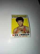 Wes Unseld 1971-1972 Topps Basketball Card #95 Near Mint!