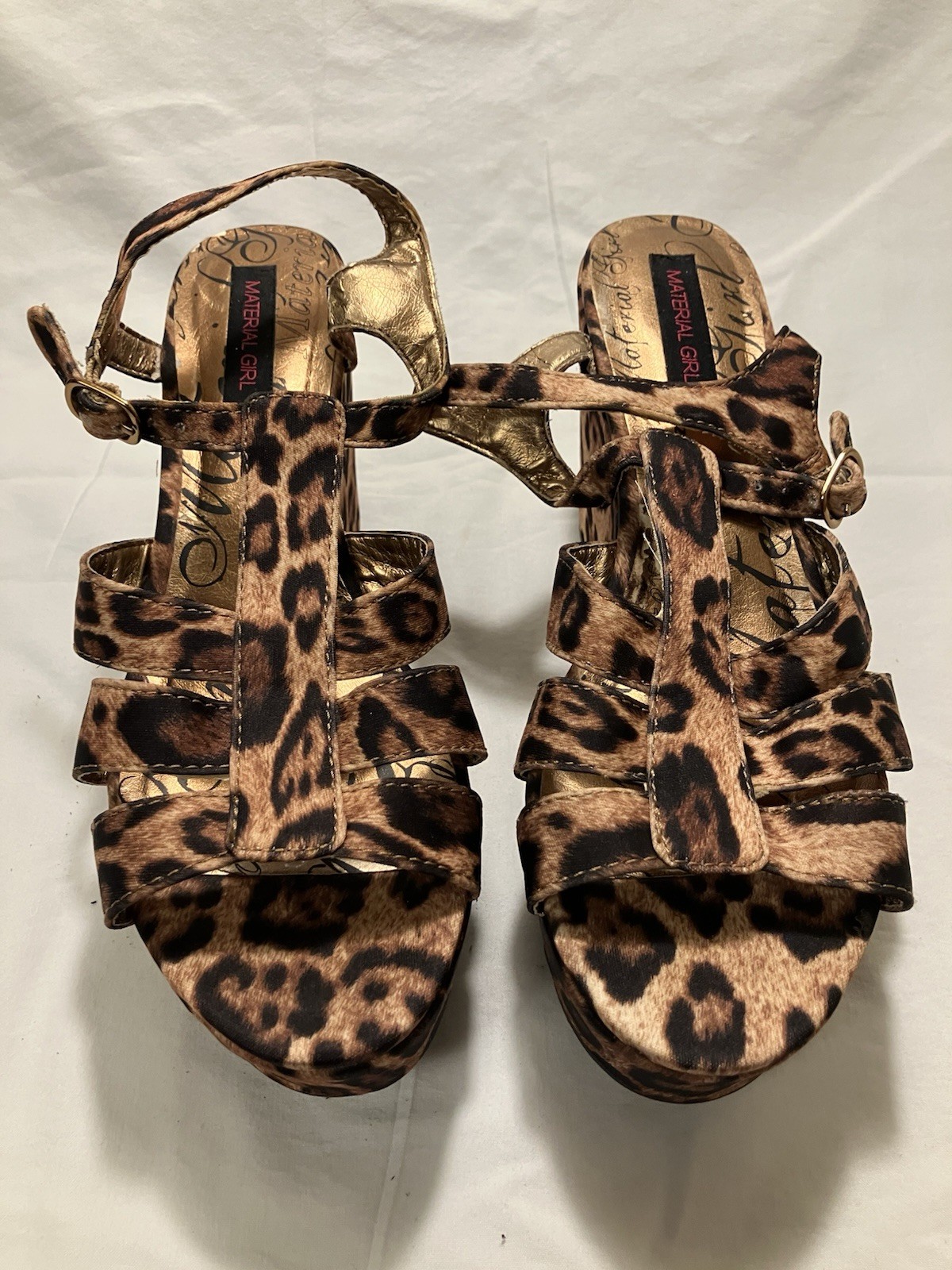 Material Girl Leopard Print Platform Sandals - image 1