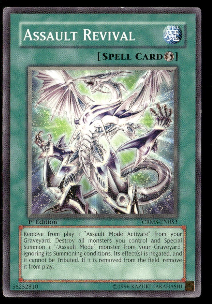 Assault Revival CRMS-EN053 YuGiOh Crimson Crisis trading card — raw and PSA graded price guide