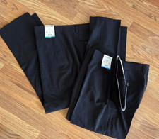 Calvin Klein Men's Slim Fit Stretch Black Flat Front Dress Pants 36x30 38x30 NEW