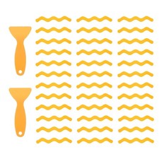 36pcs Bathtub Stickers, Showers Treads S Shaped Appliques with Scraper, Black