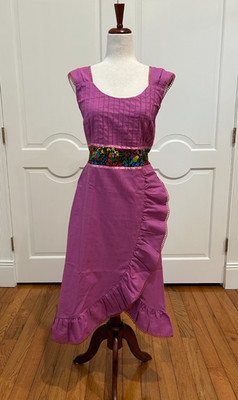 One of a Kind Mexican embroidered dress, hand Embroidered with Silk threads.